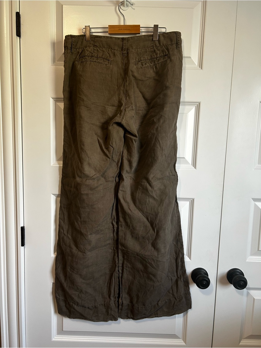 CAbi Wide-Leg Linen Pants Vintage Brown Wash 10/32 - Picture 4 of 6